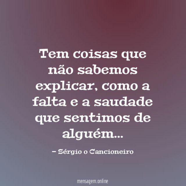 Tem coisas que não sabemos explicar