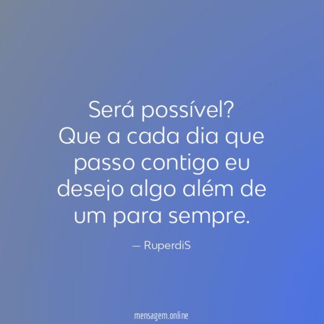 Será possível