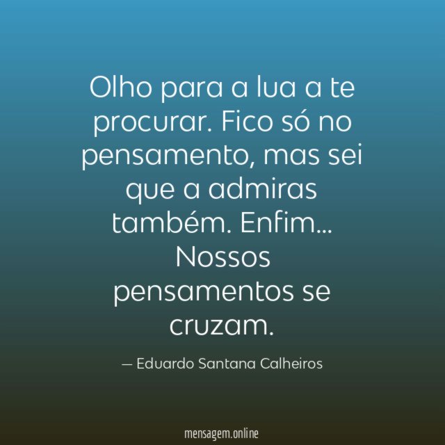 Olho para a lua a te procurar