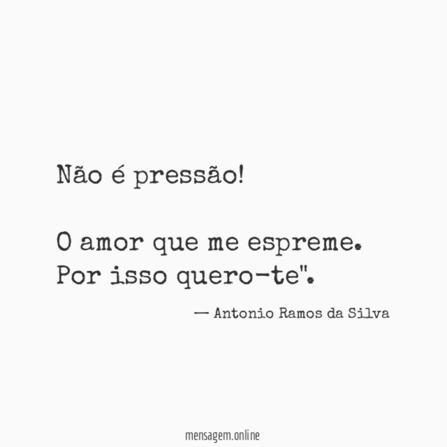 Não é pressão