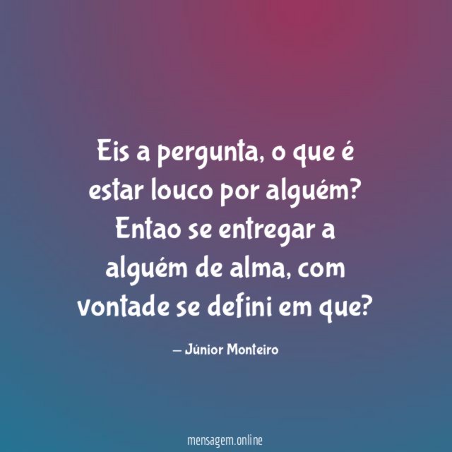 Eis a pergunta