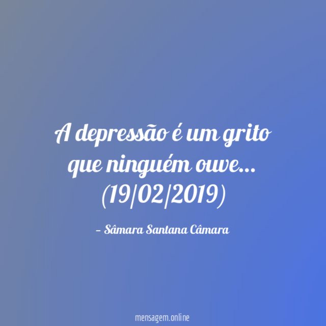 A depressão é um grito que ninguém ouve…