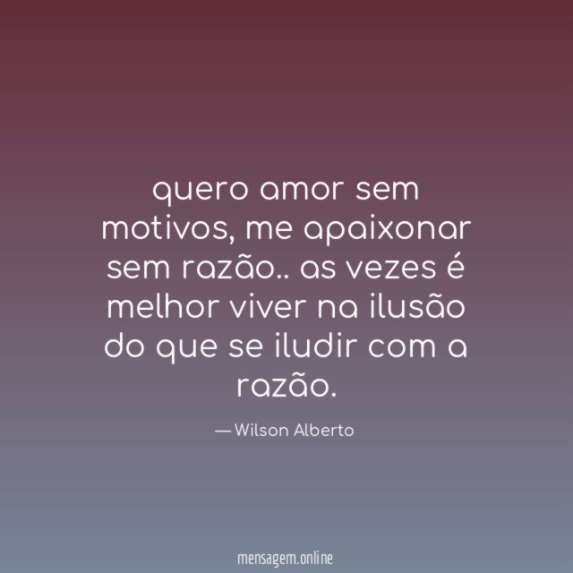 quero amor sem motivos