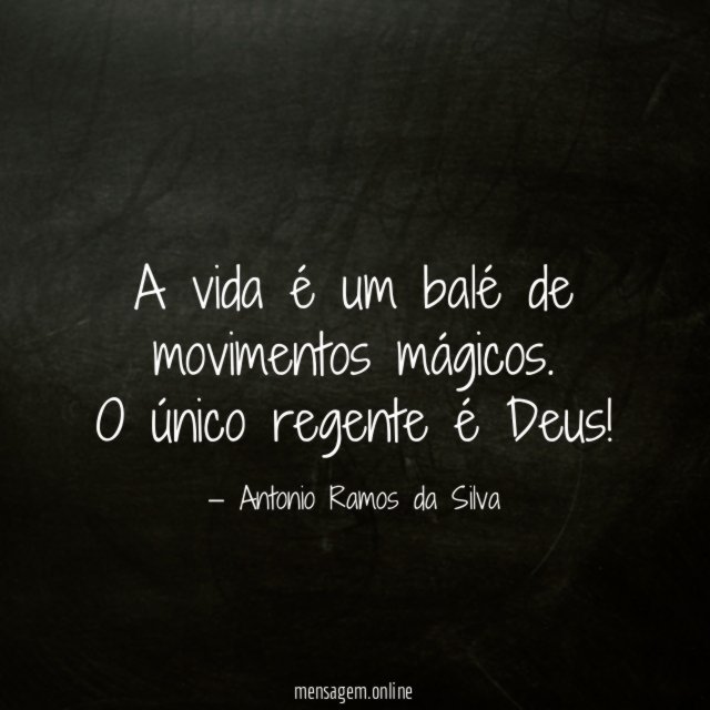A vida é um balé de movimentos mágicos