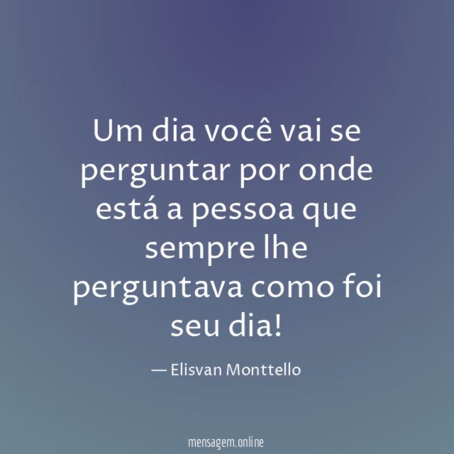 Um dia você vai se perguntar por onde