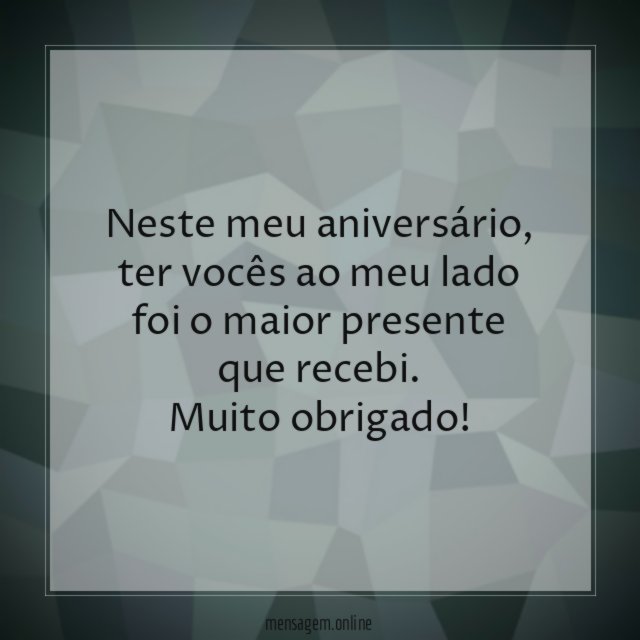 Neste meu aniversário