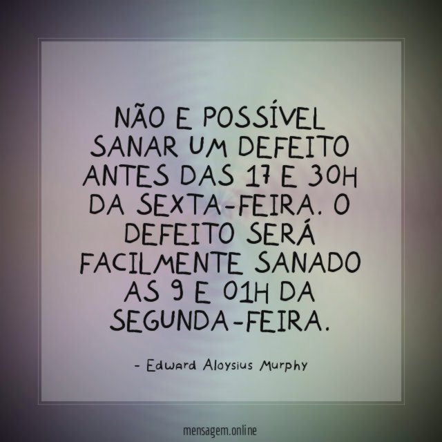 Não e possível sanar um defeito antes das