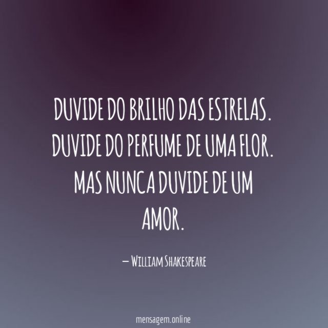 Duvide do brilho das estrelas
