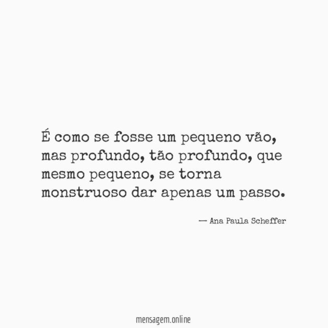 É como se fosse um pequeno vão