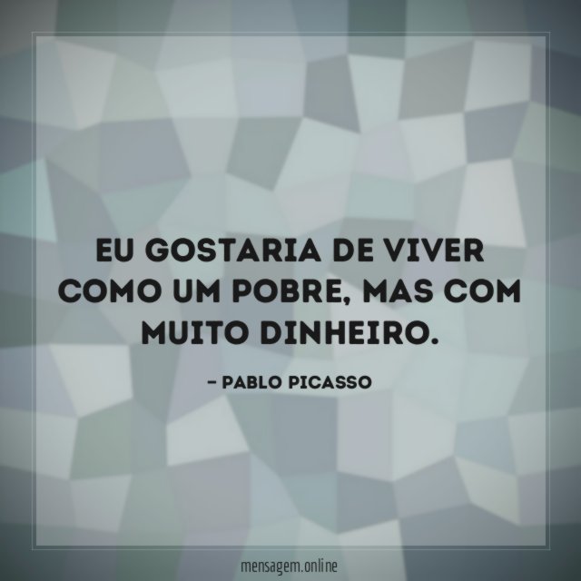Eu gostaria de viver como um pobre