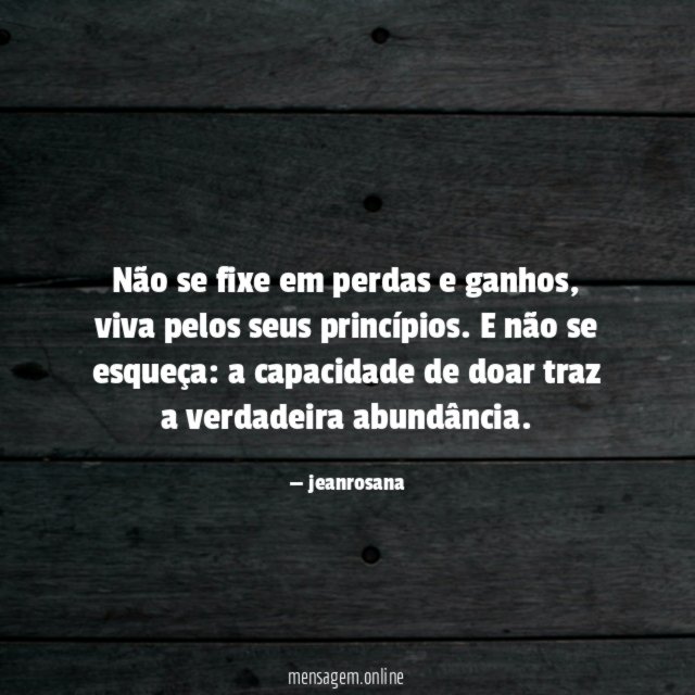 Não se fixe em perdas e ganhos