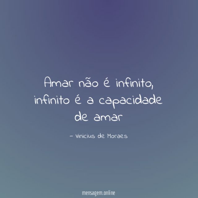 Amar não é infinito