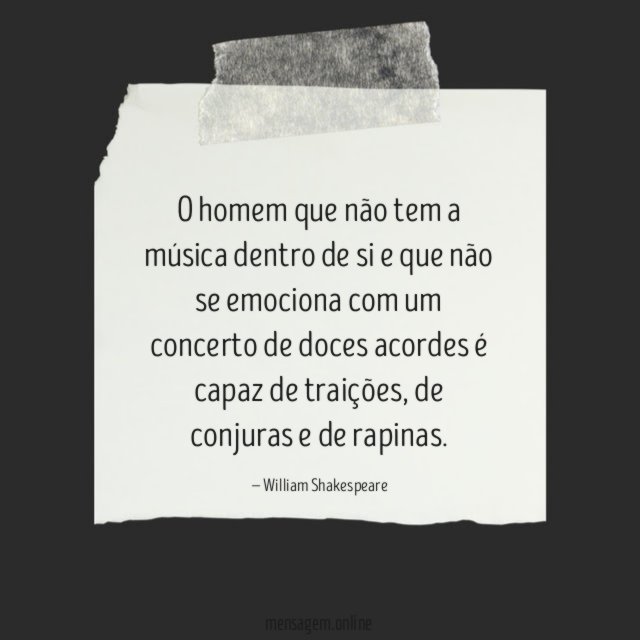 O homem que não tem a música dentro