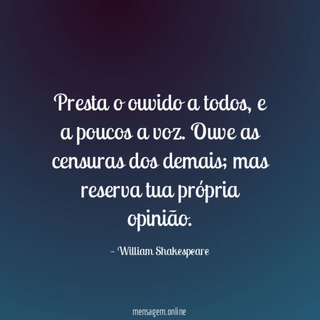 Presta o ouvido a todos