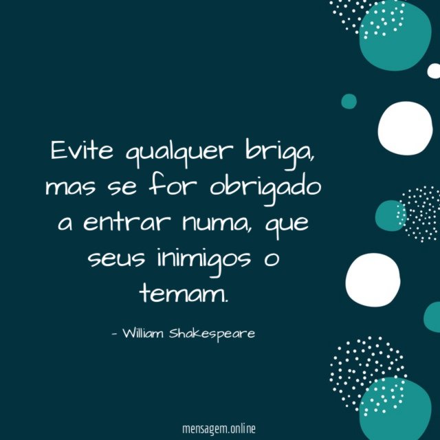 Evite qualquer briga