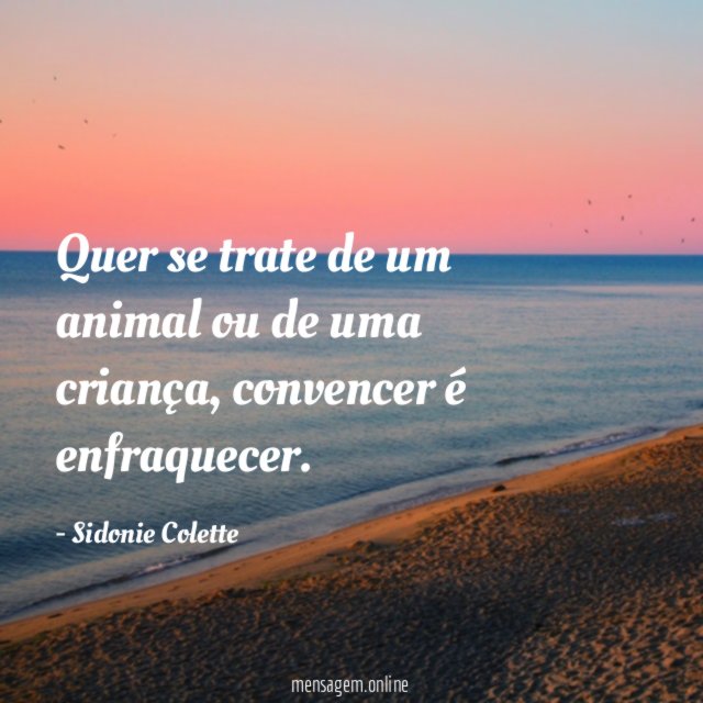 Quer se trate de um animal ou de uma criança
