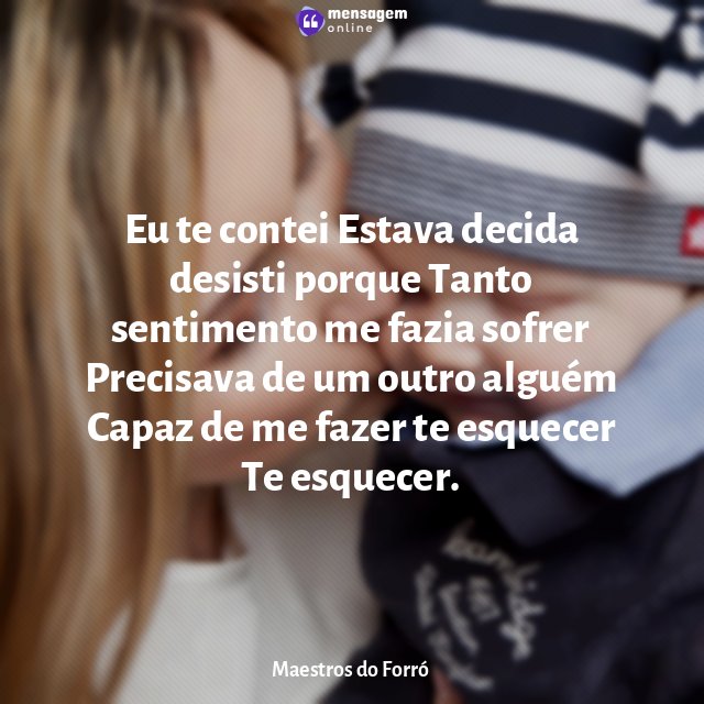 Eu te contei Estava decida desisti porque Tanto
