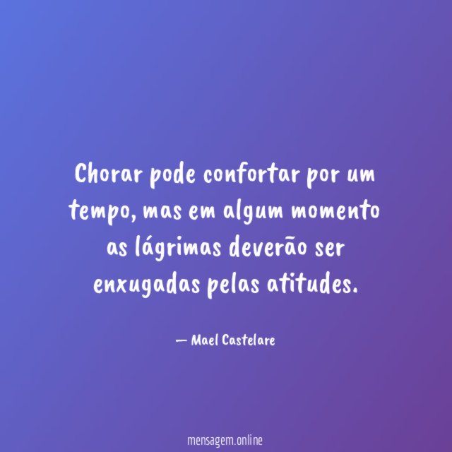 Chorar pode confortar por um tempo