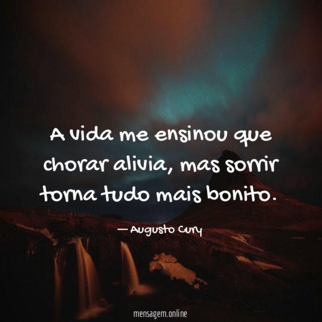 A vida me ensinou que chorar alivia