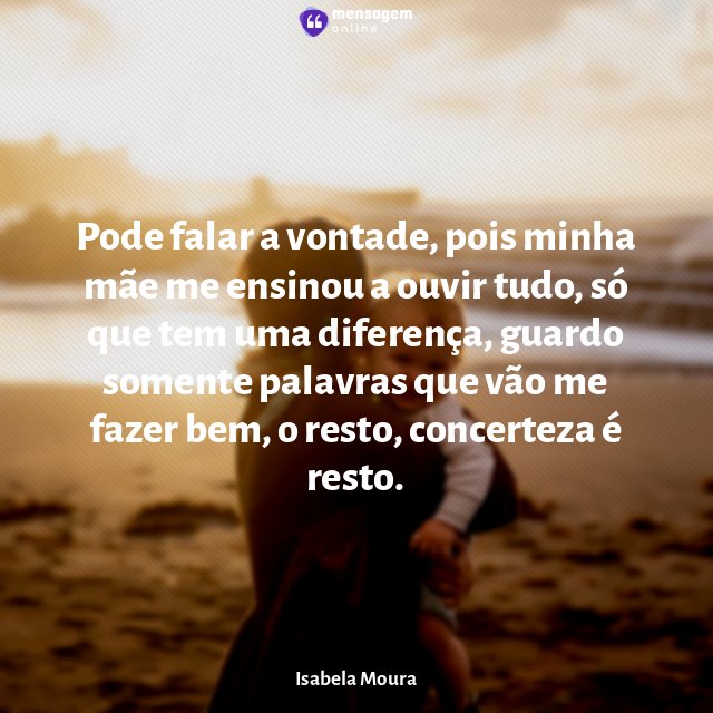 Pode falar a vontade