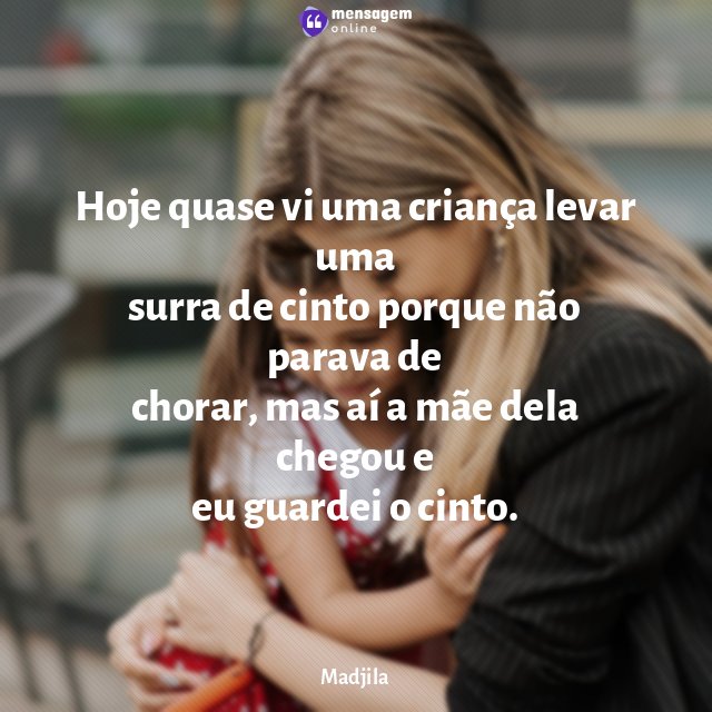 Hoje quase vi uma criança levar uma surra de