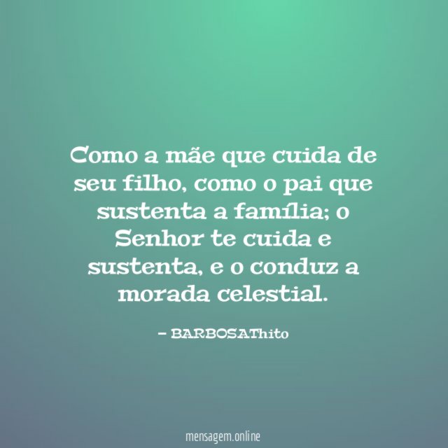 Como a mãe que cuida de seu filho