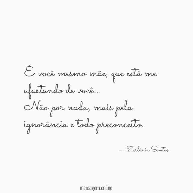 É você mesmo mãe