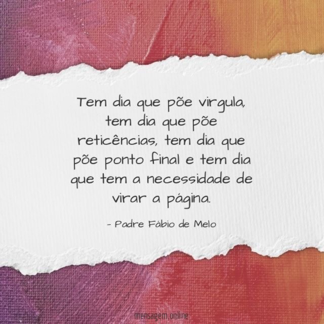 Tem dia que põe virgula