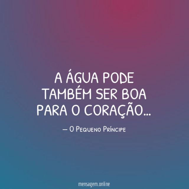 A água pode também ser boa para o coração