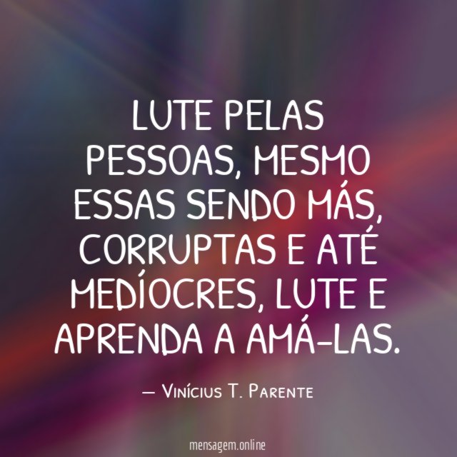 Lute pelas pessoas