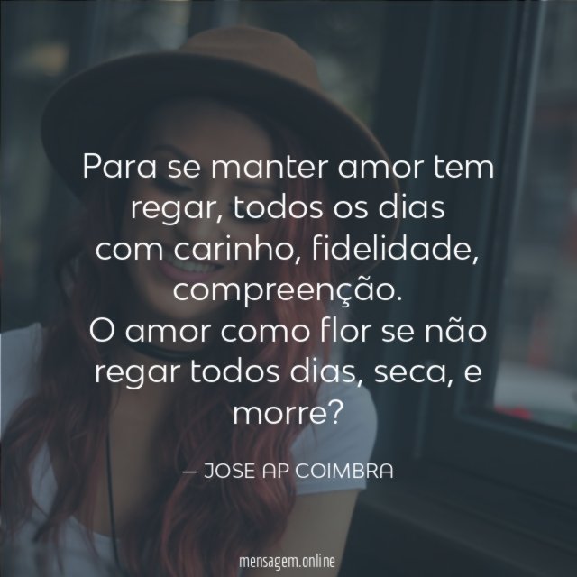 Para se manter amor tem regar