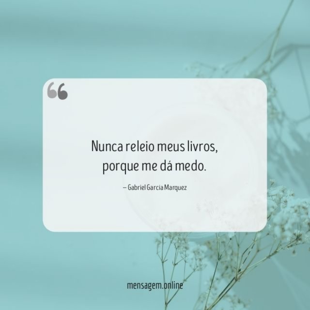 Nunca releio meus livros