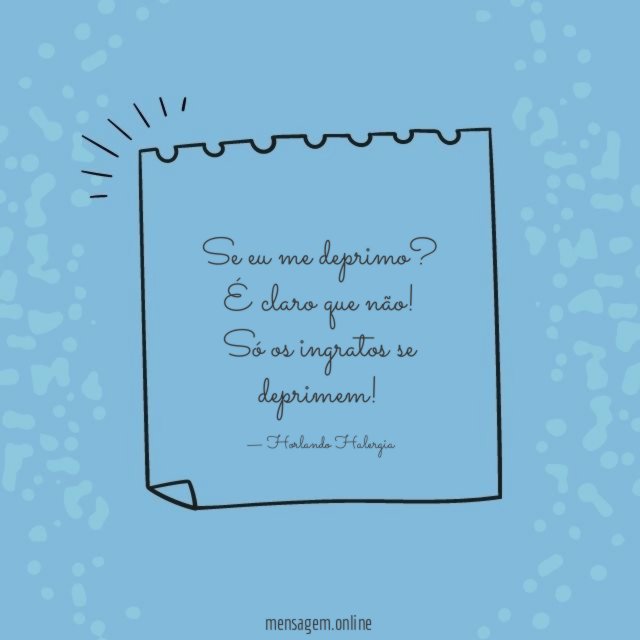 Se eu me deprimo