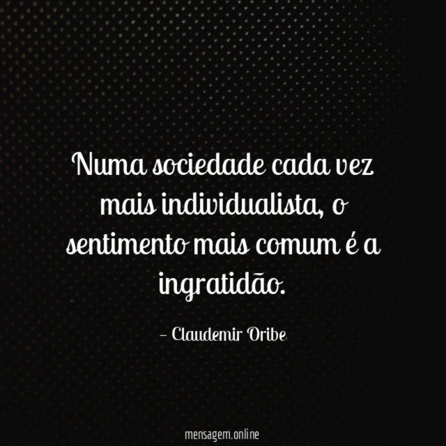 Numa sociedade cada vez mais individualista