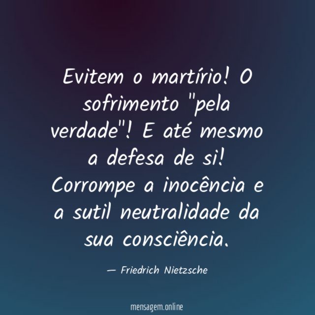 Evitem o martírio