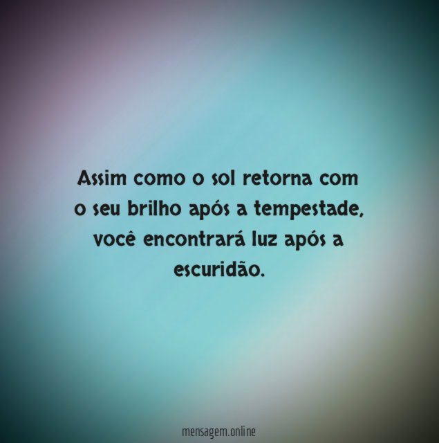 Assim como o sol retorna com o seu