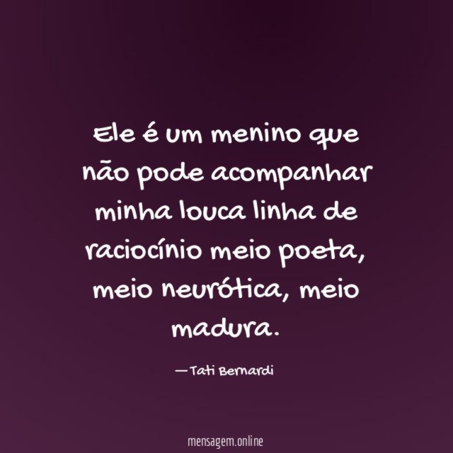 Ele é um menino que não pode acompanhar