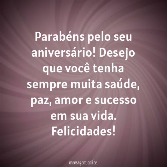 Parabéns pelo seu aniversário