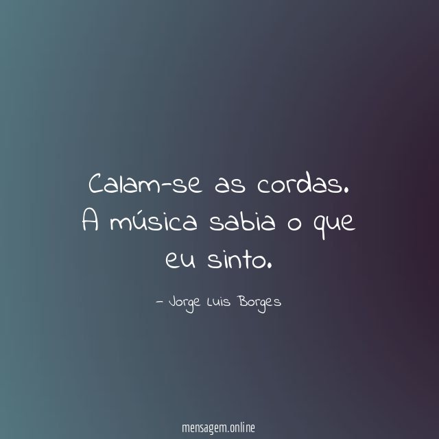 Calam-se as cordas