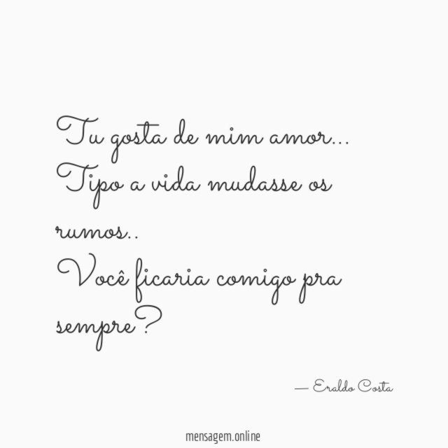 Tu gosta de mim amor