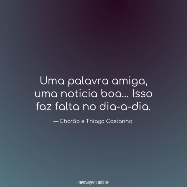 Uma palavra amiga