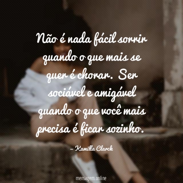 Não é nada fácil sorrir quando o que