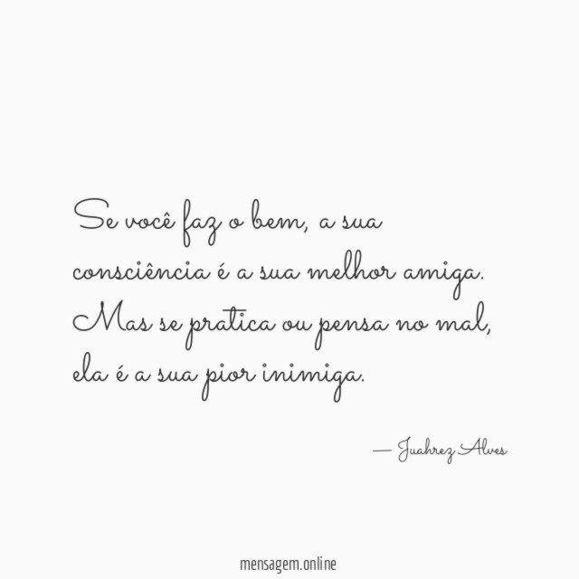 Se você faz o bem