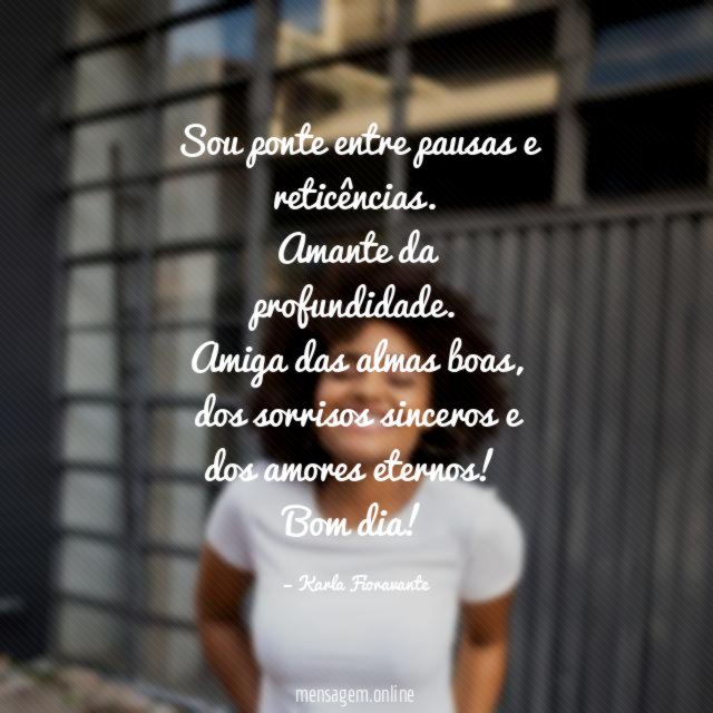 Sou ponte entre pausas e reticências