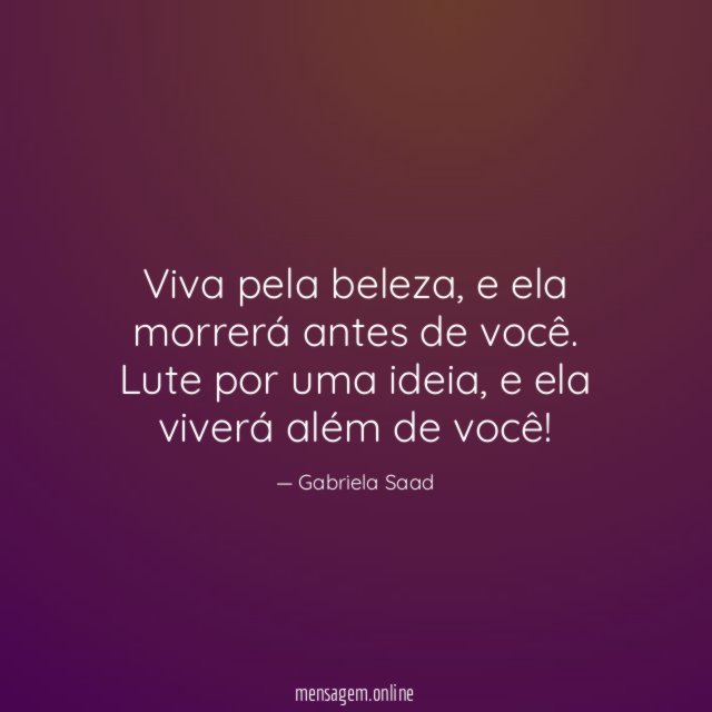 Viva pela beleza