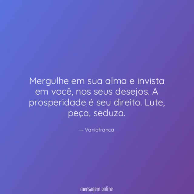 Mergulhe em sua alma e invista em você