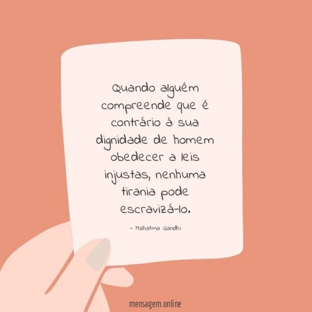 Quando alguém compreende que é contrário à sua