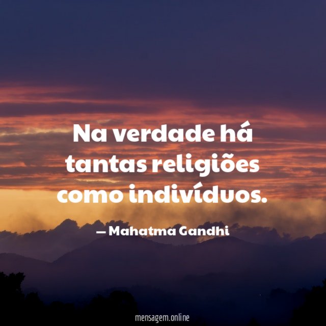 Na verdade há tantas religiões como indivíduos