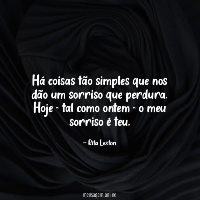 Há coisas tão simples que nos dão um