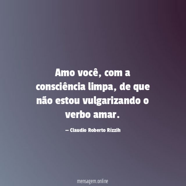 Amo você
